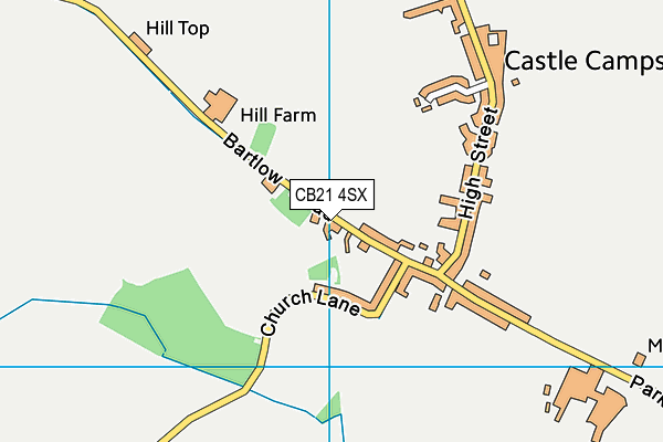 Map of HILL FARM (CASTLE CAMPS) LIMITED at district scale
