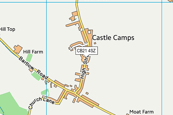 CB21 4SZ map - OS VectorMap District (Ordnance Survey)