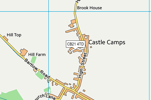 CB21 4TD map - OS VectorMap District (Ordnance Survey)