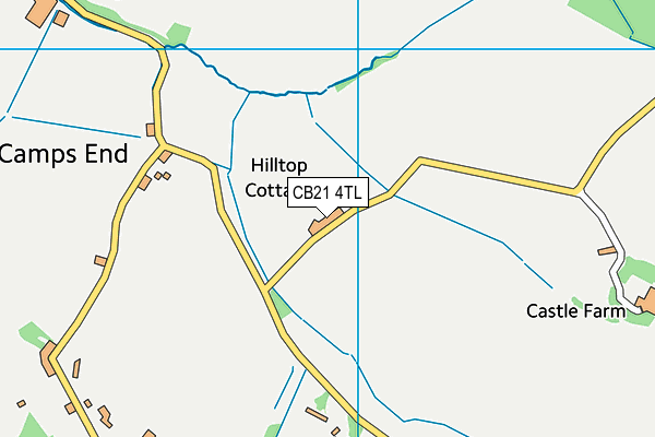 CB21 4TL map - OS VectorMap District (Ordnance Survey)