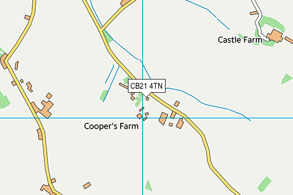 CB21 4TN map - OS VectorMap District (Ordnance Survey)