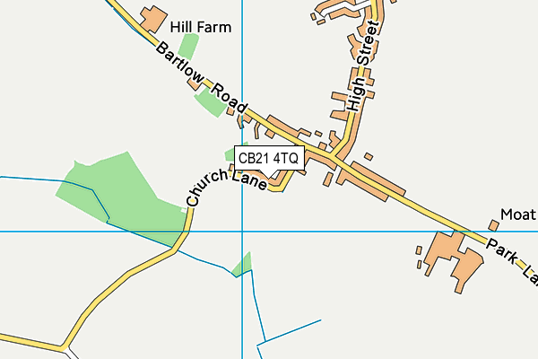 CB21 4TQ map - OS VectorMap District (Ordnance Survey)