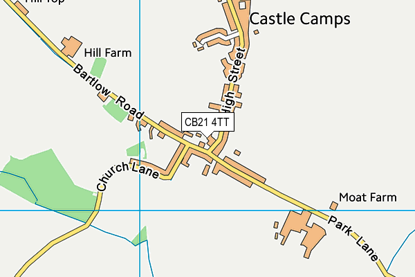 CB21 4TT map - OS VectorMap District (Ordnance Survey)