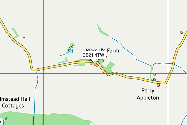 CB21 4TW map - OS VectorMap District (Ordnance Survey)