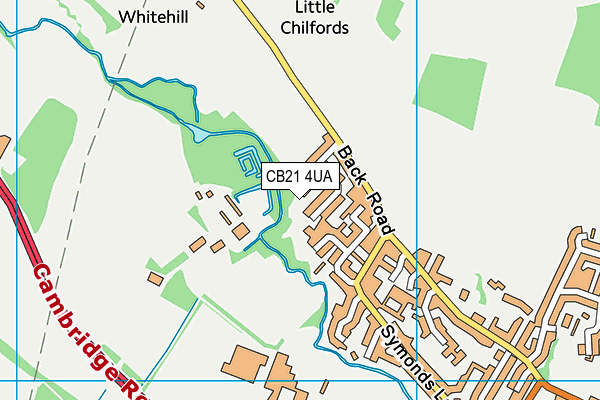 CB21 4UA map - OS VectorMap District (Ordnance Survey)