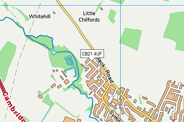 CB21 4UF map - OS VectorMap District (Ordnance Survey)