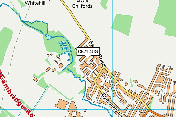 CB21 4UG map - OS VectorMap District (Ordnance Survey)