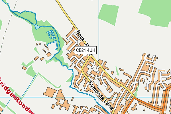 CB21 4UH map - OS VectorMap District (Ordnance Survey)