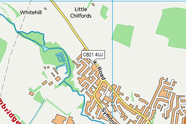 CB21 4UJ map - OS VectorMap District (Ordnance Survey)