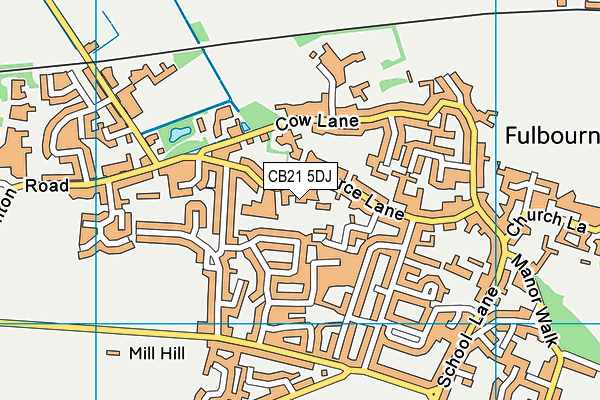 CB21 5DJ map - OS VectorMap District (Ordnance Survey)