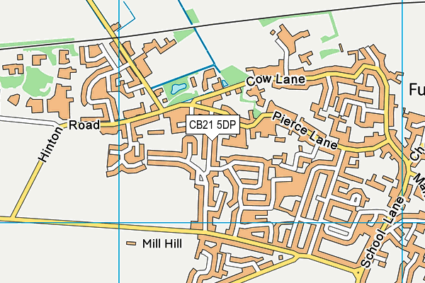 CB21 5DP map - OS VectorMap District (Ordnance Survey)