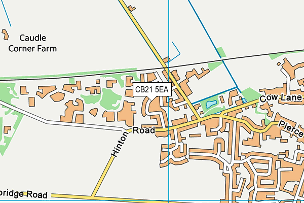 CB21 5EA map - OS VectorMap District (Ordnance Survey)