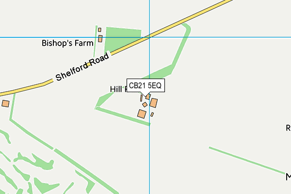 CB21 5EQ map - OS VectorMap District (Ordnance Survey)