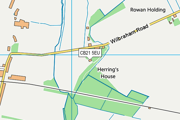 CB21 5EU map - OS VectorMap District (Ordnance Survey)