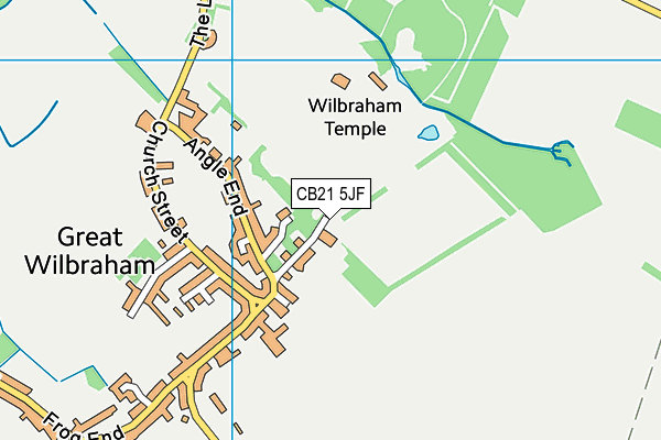 CB21 5JF map - OS VectorMap District (Ordnance Survey)