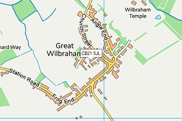 CB21 5JL map - OS VectorMap District (Ordnance Survey)