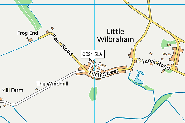 CB21 5LA map - OS VectorMap District (Ordnance Survey)