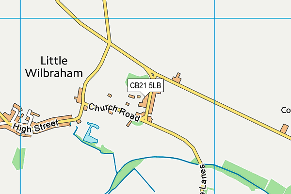 CB21 5LB map - OS VectorMap District (Ordnance Survey)