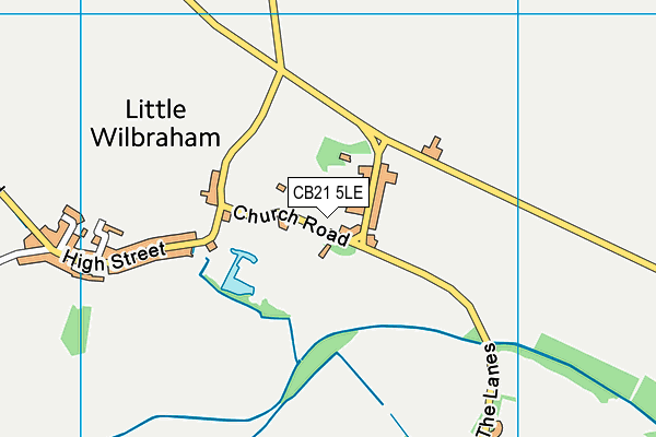 CB21 5LE map - OS VectorMap District (Ordnance Survey)