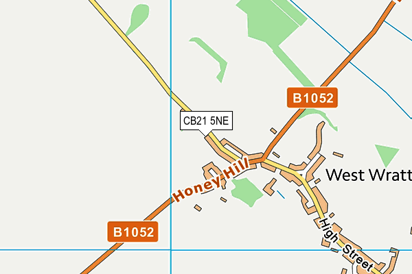 CB21 5NE map - OS VectorMap District (Ordnance Survey)