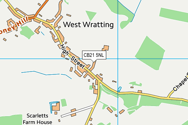 CB21 5NL map - OS VectorMap District (Ordnance Survey)