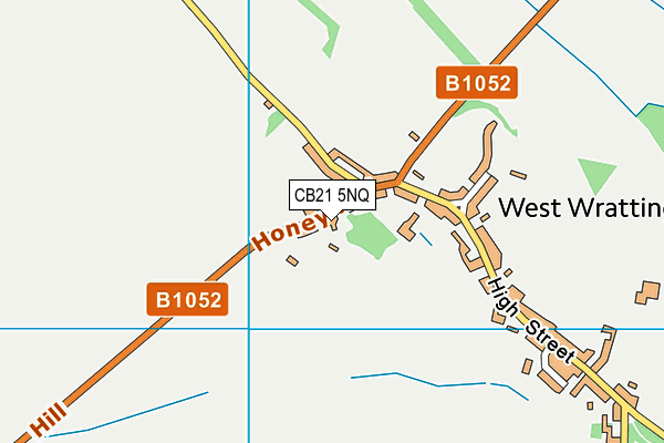 CB21 5NQ map - OS VectorMap District (Ordnance Survey)