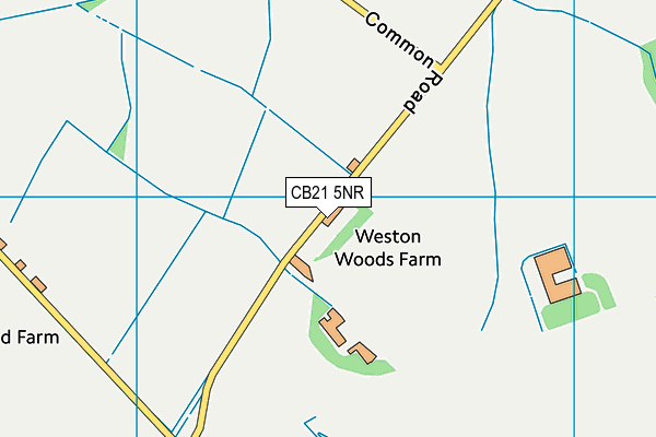 CB21 5NR map - OS VectorMap District (Ordnance Survey)