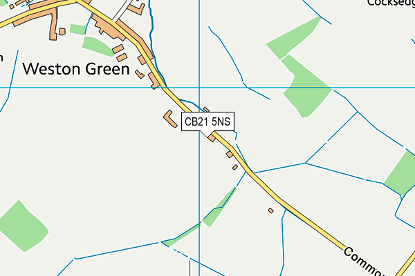 CB21 5NS map - OS VectorMap District (Ordnance Survey)