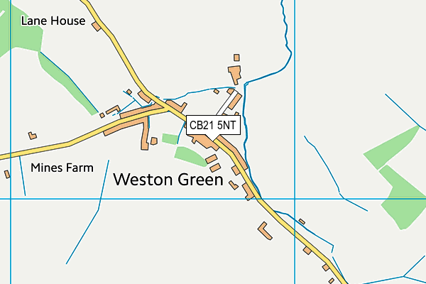 CB21 5NT map - OS VectorMap District (Ordnance Survey)