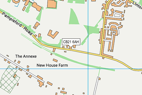 CB21 6AH map - OS VectorMap District (Ordnance Survey)