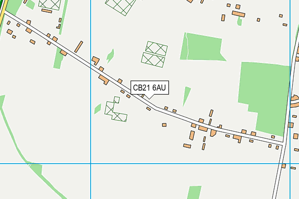 CB21 6AU map - OS VectorMap District (Ordnance Survey)