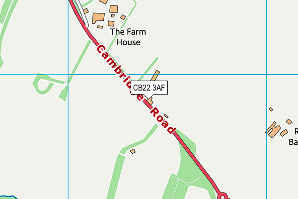 CB22 3AF map - OS VectorMap District (Ordnance Survey)