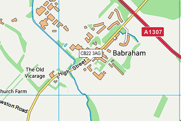 Babraham Sports Field map (CB22 3AG) - OS VectorMap District (Ordnance Survey)