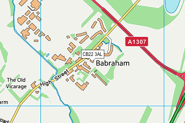 CB22 3AL map - OS VectorMap District (Ordnance Survey)