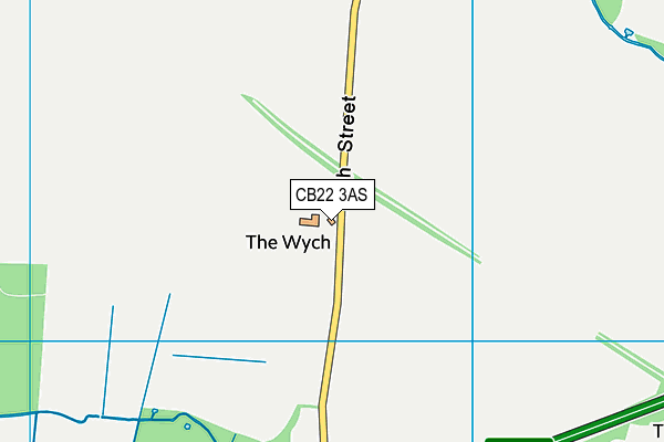 CB22 3AS map - OS VectorMap District (Ordnance Survey)