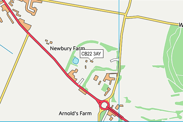 CB22 3AY map - OS VectorMap District (Ordnance Survey)