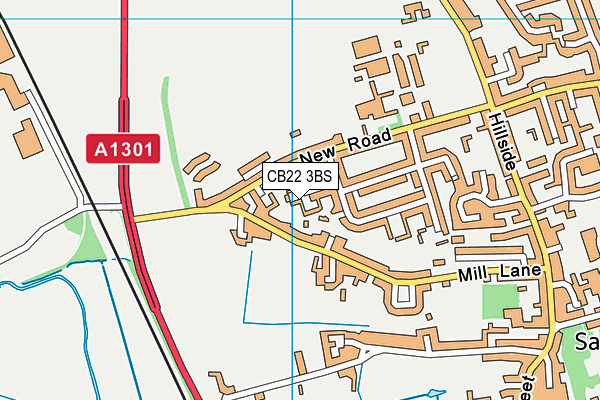 CB22 3BS map - OS VectorMap District (Ordnance Survey)