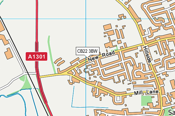 CB22 3BW map - OS VectorMap District (Ordnance Survey)