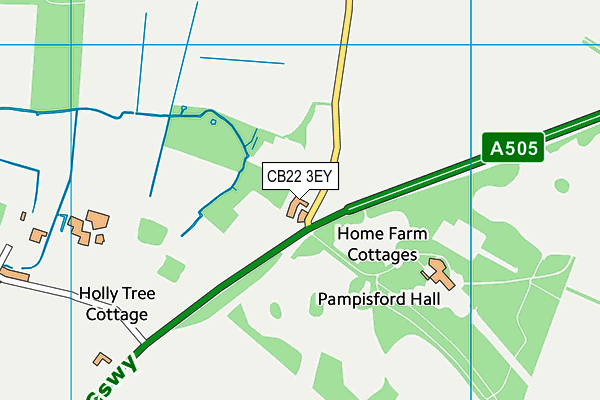 CB22 3EY map - OS VectorMap District (Ordnance Survey)