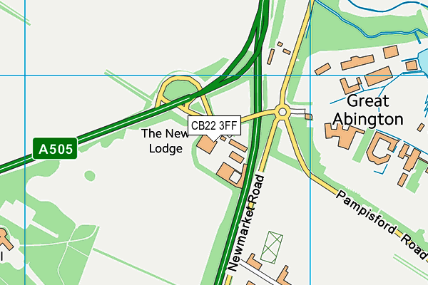 CB22 3FF map - OS VectorMap District (Ordnance Survey)