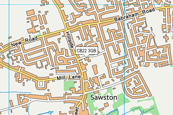 The Bellbird Primary School map (CB22 3GB) - OS VectorMap District (Ordnance Survey)