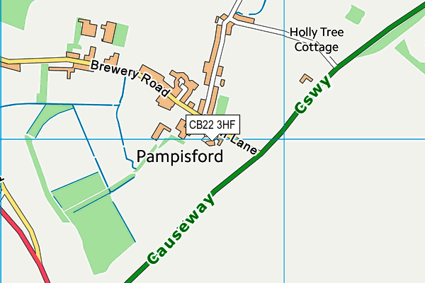 CB22 3HF map - OS VectorMap District (Ordnance Survey)