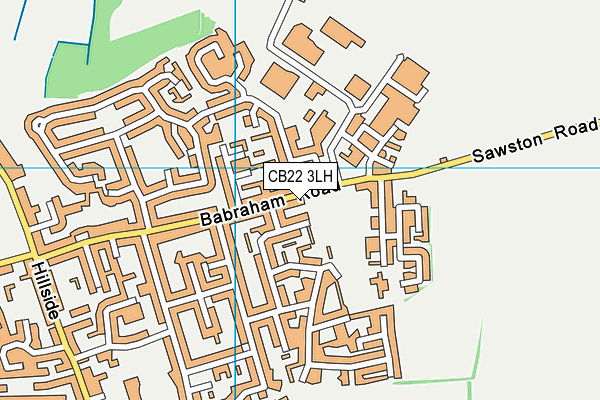 CB22 3LH map - OS VectorMap District (Ordnance Survey)