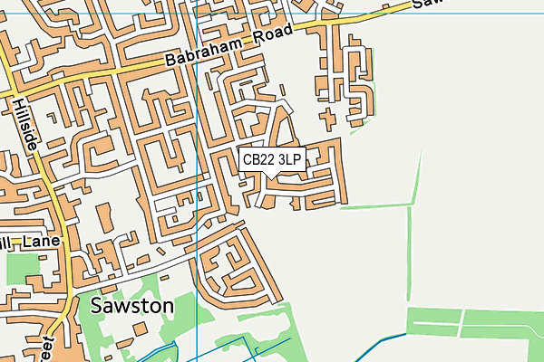 CB22 3LP map - OS VectorMap District (Ordnance Survey)