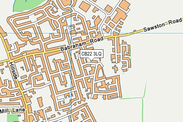 CB22 3LQ map - OS VectorMap District (Ordnance Survey)