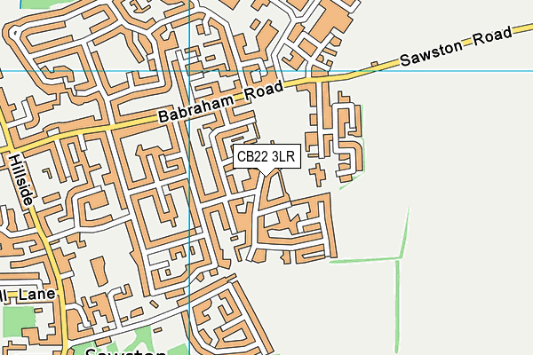 CB22 3LR map - OS VectorMap District (Ordnance Survey)