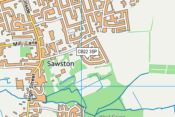 CB22 3SP map - OS VectorMap District (Ordnance Survey)