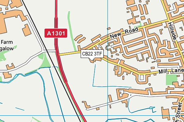 CB22 3TF map - OS VectorMap District (Ordnance Survey)