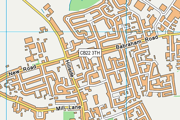 CB22 3TH map - OS VectorMap District (Ordnance Survey)