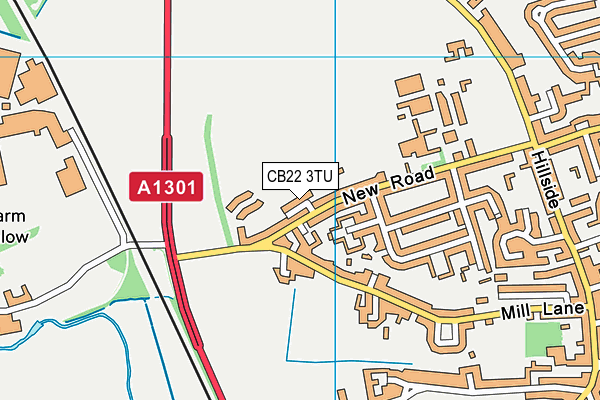 CB22 3TU map - OS VectorMap District (Ordnance Survey)